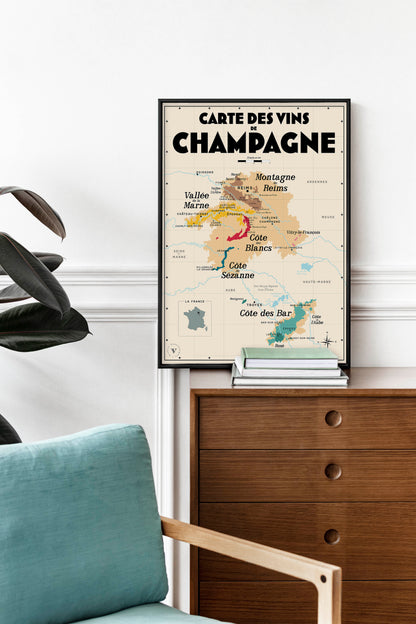Carte des vins de Champagne